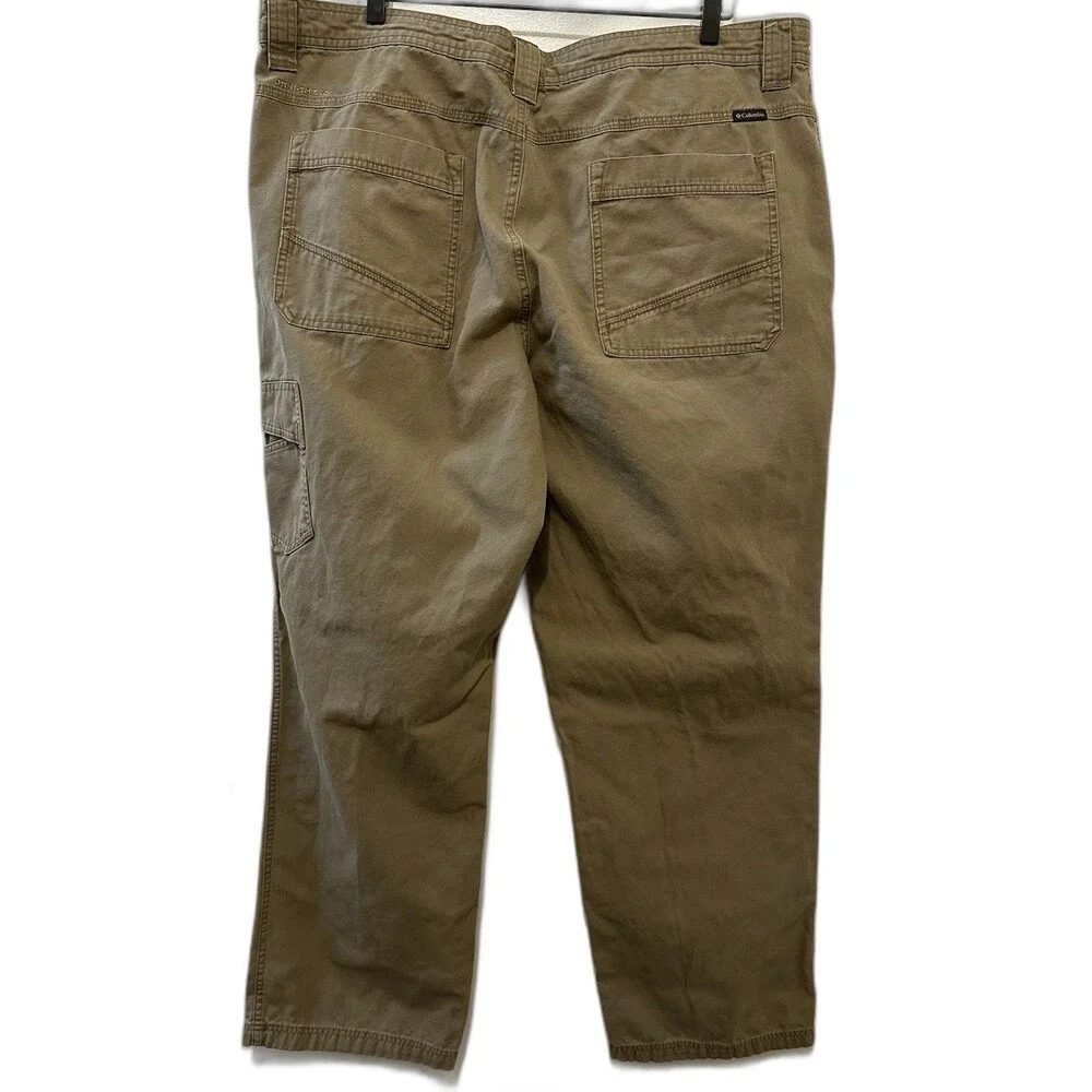Columbia Sportswear Men’s 42x34 Outdoor Utility Pants — Khaki — 100% Cotton